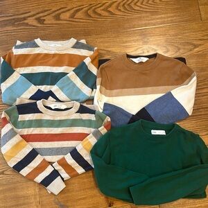 Lot of 4 kids boys crew neck sweaters Zara H&M 7-8